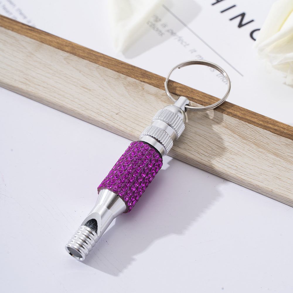 Wholesale Diamond Whistle Two Section Aluminum Whistle Outdoor Survival Training Whistle Keychain